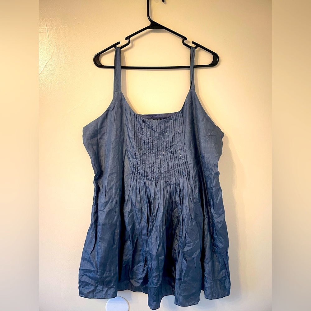 EILEEN FISHER Silk Sleeveless Sequined Tank Top